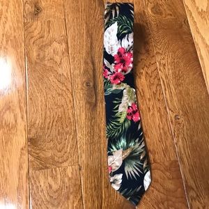 J. Crew floral tropical linen sim tie